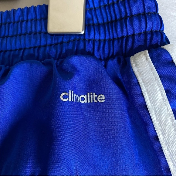 Adidas Track Pants Youth YXL Climalite Black/Blue 3 Stripe Athleticwear Sports - Picture 5 of 11